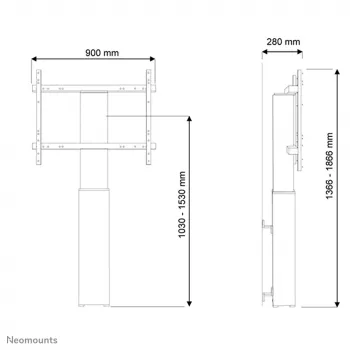 Neomounts PLASMA-W2250BLACK televizoriaus grindų stovas 42-100 colių - motorizuotas