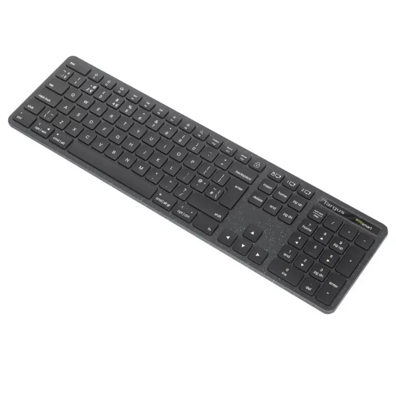 Targus EcoSmart AKB873NO belaidė klaviatūra RF Wireless + Bluetooth QWERTY Nordic juoda