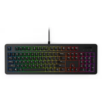 Pilno dydžio žaidimų klaviatūra Lenovo K310, laidas 1,8 m, USB, JAV anglų, RGB foninis apšvietimas, juoda
