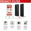 Displex apsauginis stiklas su privatumo filtru (10H) Apple iPhone 13/13 Pro/14/16e/17e, Eco montavimo rėmelis