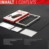 Displex apsauginis stiklas su privatumo filtru (10H) Apple iPhone 13/13 Pro/14/16e/17e, Eco montavimo rėmelis