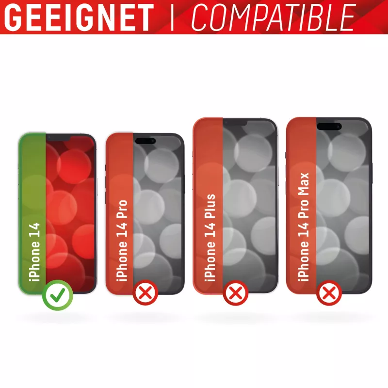 Displex Screen Protector (10H) + Dėklas Apple iPhone 14, Eco montavimo rėmelis, Grūdintas stiklas, Atsparus įbrėžimams