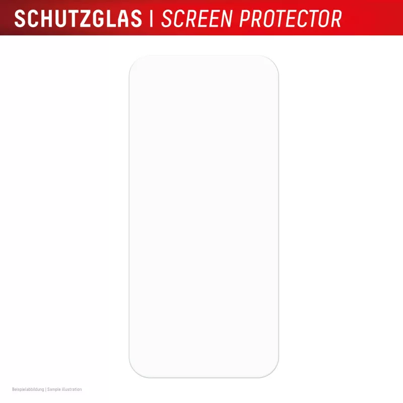 Displex apsauginis stiklas (10H) Apple iPhone 15/15 Pro/16, Eco montavimo rėmelis, atsparus įbrėžimams