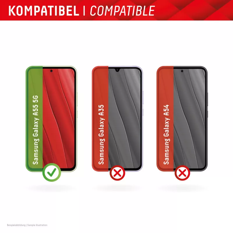 Displex Screen Protector + Dėklas Samsung Galaxy A55 5G, Eco montavimo rėmelis, atsparus įbrėžimams