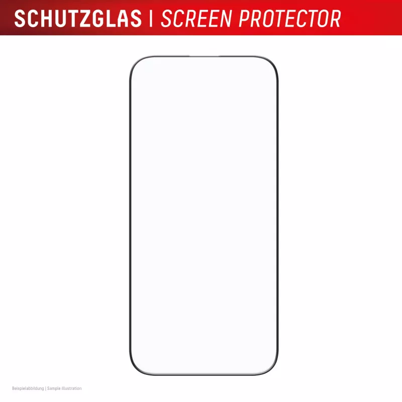 Displex Premium ekrano apsauginis stiklas (Full Cover, 10H), skirtas Apple iPhone Air, su EASY-ON® Eco montavimo rėmeliu, viso ekrano danga