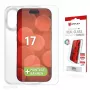 Displex apsauginis stiklas + dėklas Apple iPhone 17, su Eco montavimo rėmeliu, atsparus įbrėžimams
