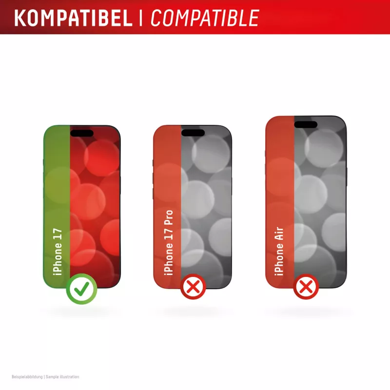 Displex apsauginis stiklas + dėklas Apple iPhone 17, su Eco montavimo rėmeliu, atsparus įbrėžimams