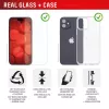 Displex ekrano apsauginis stiklas + dėklas, skirtas Apple iPhone Air, su tvirtinimo rėmeliu, atsparus įbrėžimams