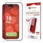 Displex Premium Anti-Reflex ekrano apsauga (antirefleksinė, pilnas dengimas, 10H), skirta Apple iPhone 16 Pro, su EASY-ON® Eco montavimo rėmeliu