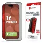 Displex privatumą užtikrinantis apsauginis stiklas (10H), skirtas Apple iPhone 16 Pro Max, su Eco montavimo rėmeliu