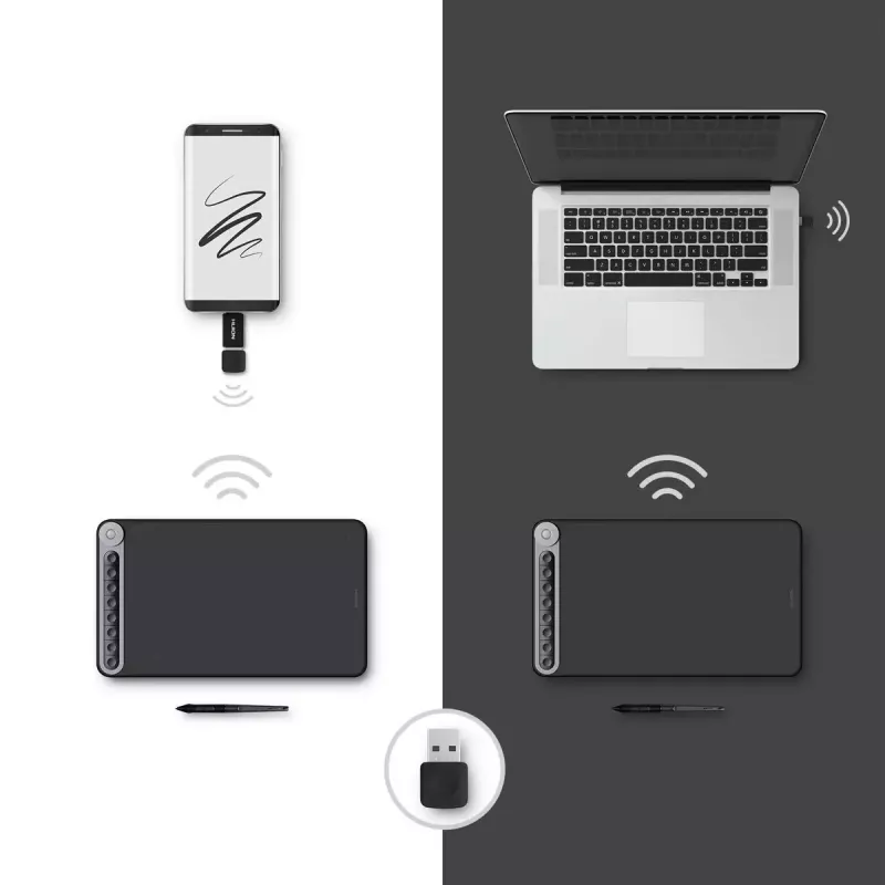 Grafinė planšetė HUION Q620M Juoda 5080 lpi 266.7 x 166.7 mm USB