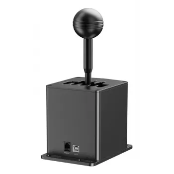 MOZA HGP Shifter pavarų svirtis lenktynėms – aliuminis, juoda, 100×143×241 mm, USB-A į USB-B