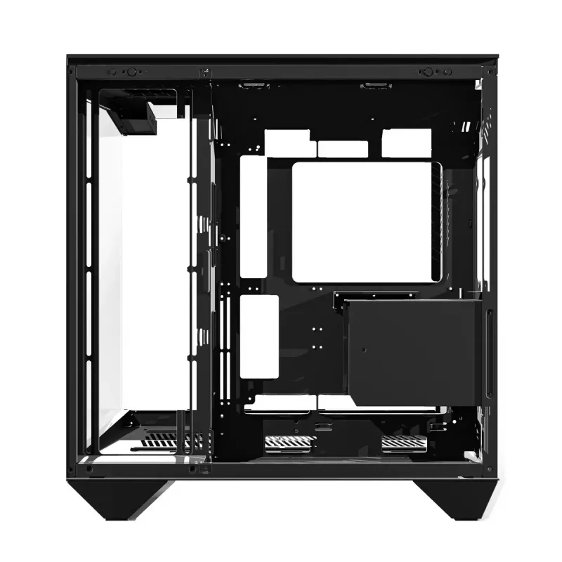 Darkflash DY470 juodas kompiuterio korpusas su 4 ventiliatoriais