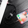 USB-A į Lightning laidas Baseus CALKLF-C19 2 m — aliuminio korpusas, 1,5 A, juodai raudonas