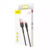 USB-A į Lightning laidas Baseus CALKLF-C19 2 m — aliuminio korpusas, 1,5 A, juodai raudonas