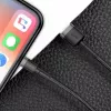 USB A į Lightning laidas Baseus Cafule (CALKLF-CG1) — nailoninis pintas, QC3.0 1,5A, 2 m, pilkas/juodas