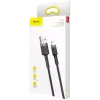 USB A į Lightning laidas Baseus Cafule (CALKLF-CG1) — nailoninis pintas, QC3.0 1,5A, 2 m, pilkas/juodas