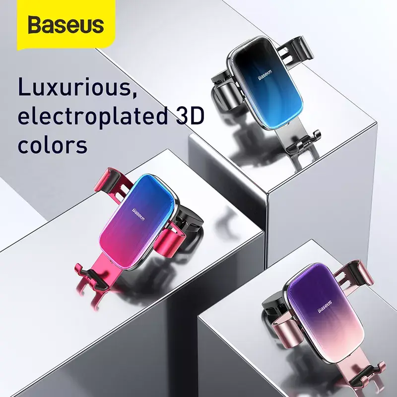 Pasyvus laikiklis Baseus Glaze Gravity mobiliesiems telefonams juodas