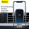 Pasyvus laikiklis Baseus Glaze Gravity mobiliesiems telefonams juodas