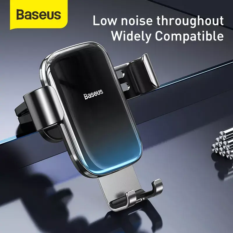 Pasyvus laikiklis Baseus Glaze Gravity mobiliesiems telefonams juodas