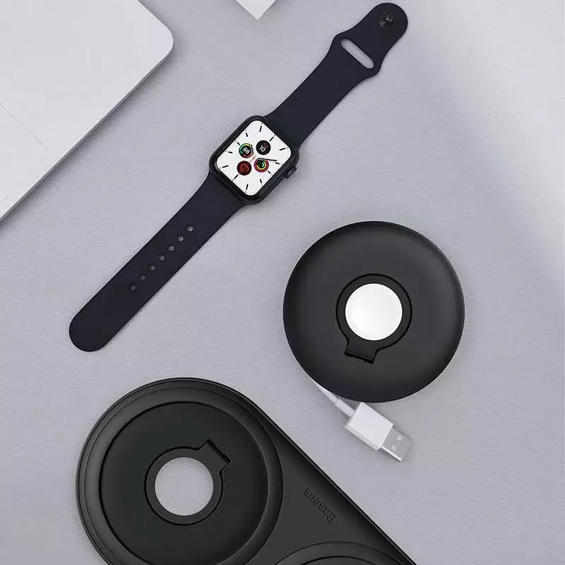 Baseus Organizer Apple Watch įkroviklio laikiklis ACSLH-01 – juodas, stovas magnetiniam įkrovimo diskui