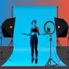 Softbox Puluz PU5070EU 50x70 cm su LED lempute 30W 5700K ir stovu