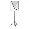 Softbox Puluz PU5070EU 50x70 cm su LED lempute 30W 5700K ir stovu