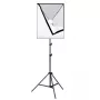 Softbox Puluz PU5070EU 50x70 cm su LED lempute 30W 5700K ir stovu