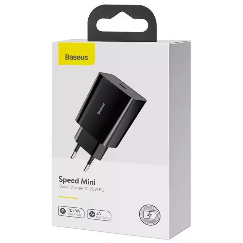 Įkroviklis Baseus Speed Mini Smartphone, juodas