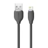 USB 2.0 duomenų kabelis Baseus Jelly Lightning į USB-A 1,2 m, juodas