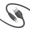 USB 2.0 duomenų kabelis Baseus Jelly Lightning į USB-A 1,2 m, juodas