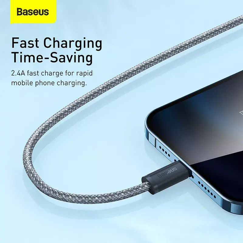 Baseus Dynamic 2m pilka Lightning į USB A laidas