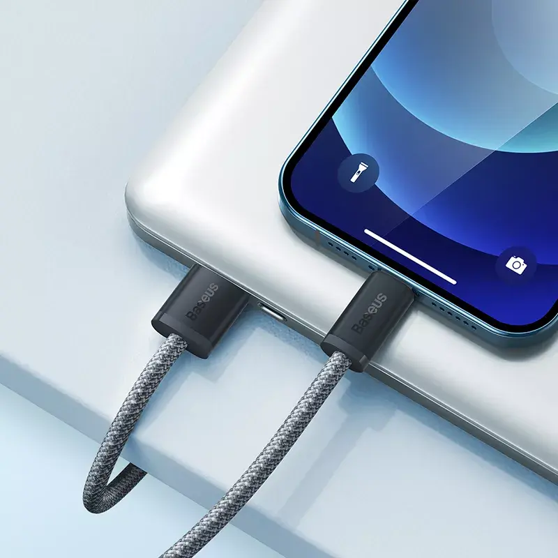 Baseus Dynamic 2m pilka Lightning į USB A laidas