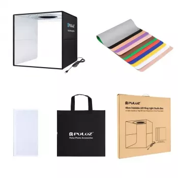 Foto dėžė Puluz PU5041B 6500K USB 11W 400x400x400mm