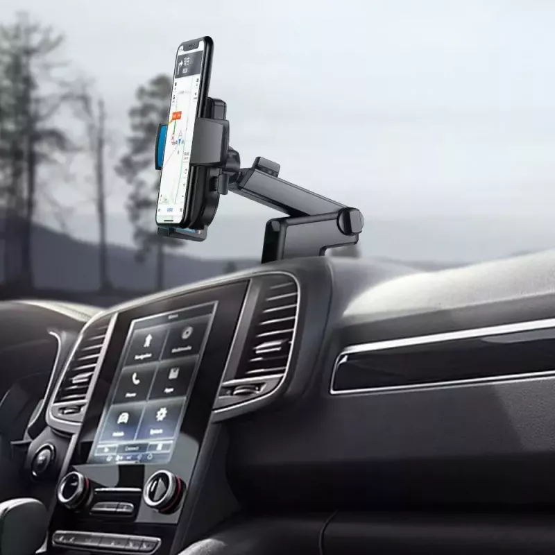 Automobilinis telefono laikiklis Joyroom JR-OK3 su ištraukiama rankena, tvirtinimui prie prietaisų skydelio ar lango, juodas, 0,18 kg