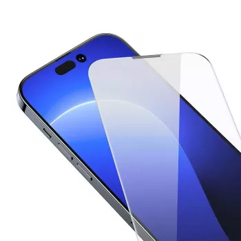 Grūdinto stiklo apsauga Baseus Crystal iPhone 14 Pro 0,3 mm, dulkėms atspari, 2 vnt.