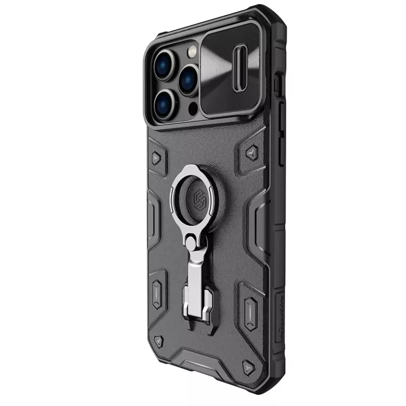 Dėklas Nillkin CamShield Armor Pro, skirtas iPhone 14 Pro Max, juodas, patvarus dizainas