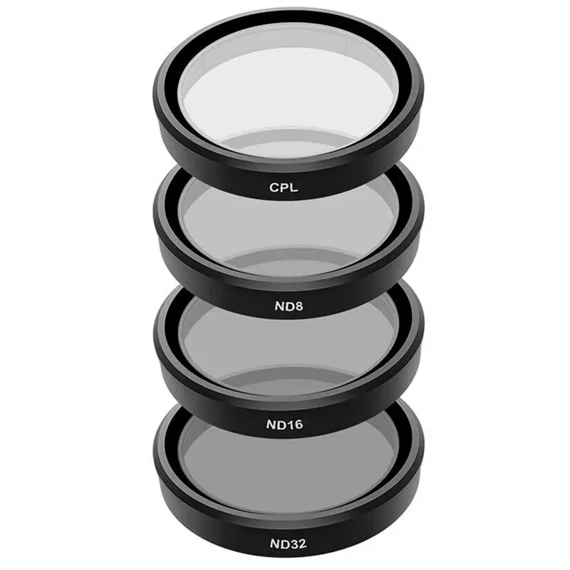 Telesin filtrų rinkinys, skirtas DJI Osmo Action 3/4/5 — CPL, ND8, ND16, ND32 (4 vnt.)