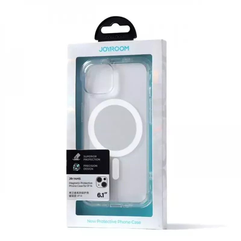 Apsauginis skaidrus magnetinis dėklas Joyroom JR-14H5 iPhone 14 su MagSafe žiedu