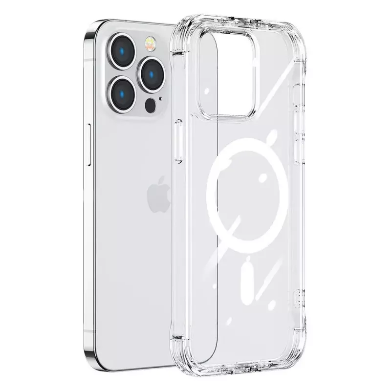 Apsauginis skaidrus magnetinis dėklas Joyroom JR-14H5 iPhone 14 su MagSafe žiedu
