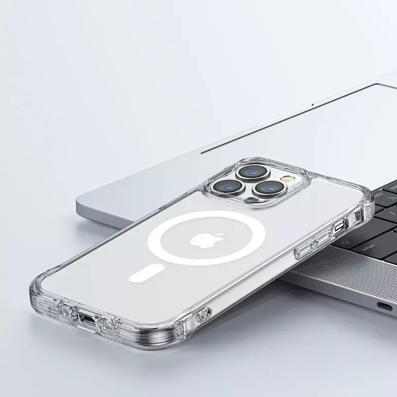 Apsauginis skaidrus magnetinis dėklas Joyroom JR-14H5 iPhone 14 su MagSafe žiedu