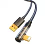 USB-A į Lightning kampinis kabelis Joyroom S-UL012A6 1,2 m, juodas