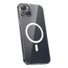 Dėklas Baseus Magnetic Crystal Clear iPhone 13, permatomas, su grūdinto stiklo ekrano apsauga