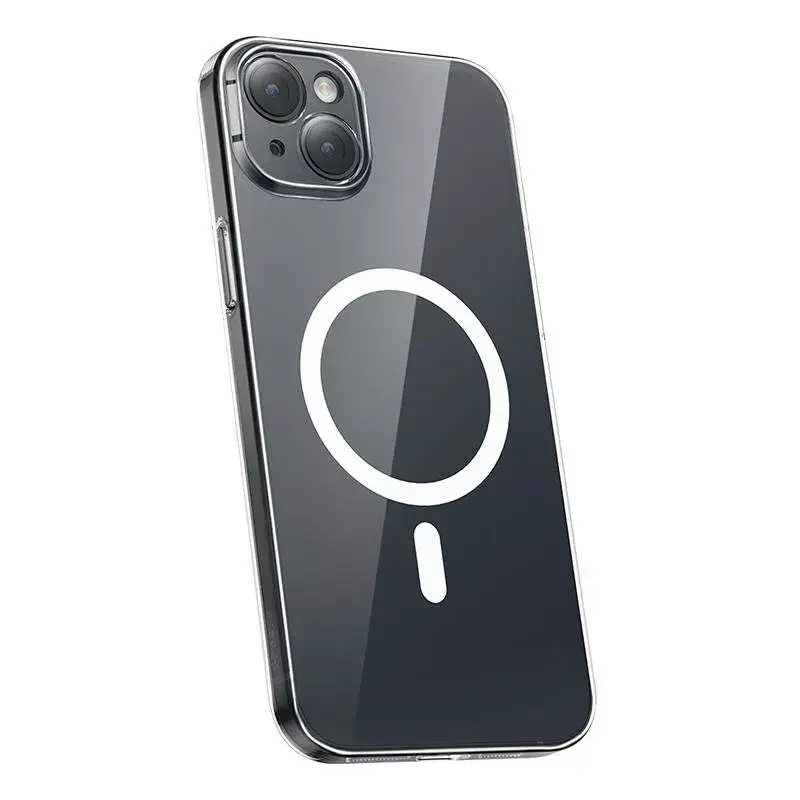 Dėklas Baseus Magnetic Crystal Clear iPhone 13, permatomas, su grūdinto stiklo ekrano apsauga