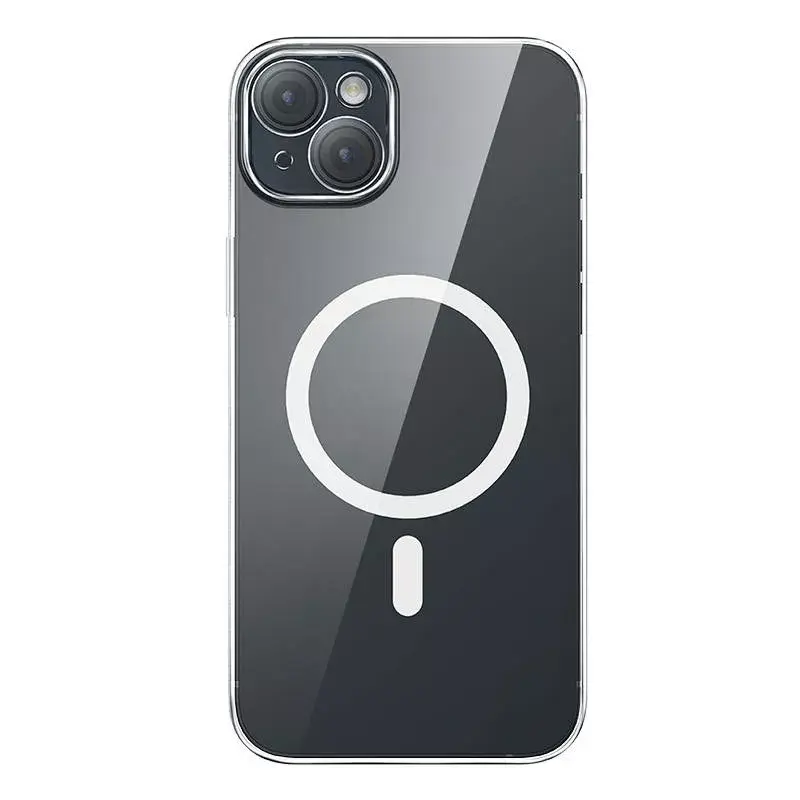 Dėklas Baseus Magnetic Crystal Clear iPhone 13, permatomas, su grūdinto stiklo ekrano apsauga