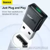 Baseus BA07 Mini Bluetooth adapteris PC, USB 5.3 belaidis Bluetooth imtuvas - juodas