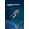 Vientis Ethernet kabelis Vention Cat.8 S/FTP 1 m Juodas RJ-45 Auksuotas