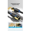 Vientis Ethernet kabelis Vention Cat.8 S/FTP 1 m Juodas RJ-45 Auksuotas