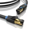 Vientis Ethernet kabelis Vention Cat.8 S/FTP 1 m Juodas RJ-45 Auksuotas