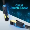 Tinklo kabelis Vention Cat.8 S/FTP RJ-45 – RJ-45 3 m, 40 GbE, 2000 MHz, juodas